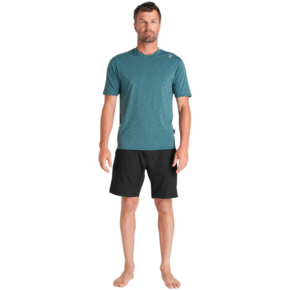 2026 C-Skins Mens Nuwave UV Short Sleeve Surf Tee C-NLYSURFM - Forest Green